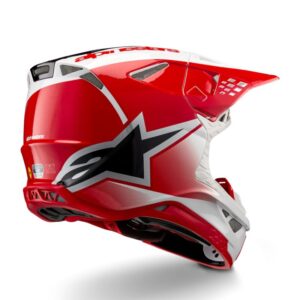 CASCO ALPINESTAR SUPERTECH S-M10 UNITE RED WHITE GLOSSY