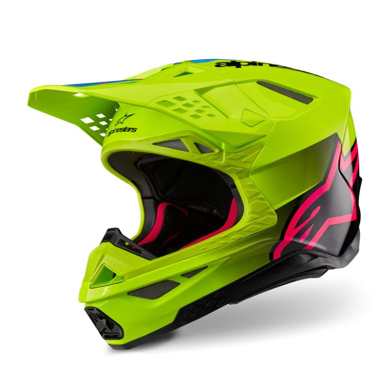CASCO ALPINESTAR SUPERTECH S-M10 UNITE YELLOW FLUO BLACK DIVA PINK GL
