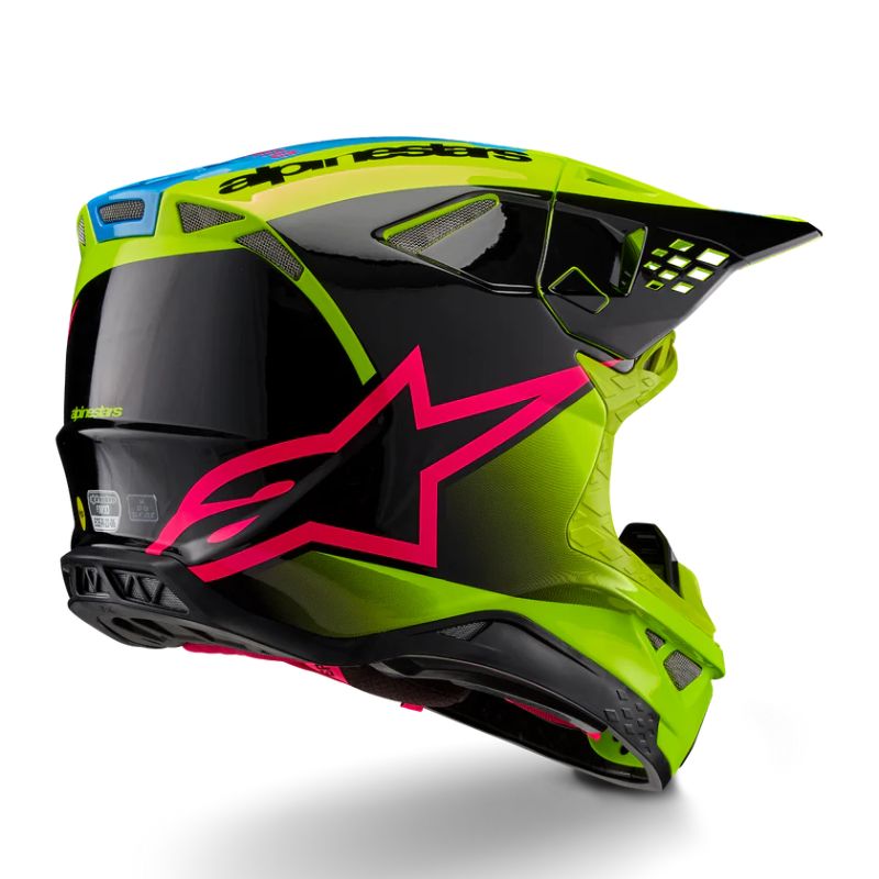 CASCO ALPINESTAR SUPERTECH S-M10 UNITE YELLOW FLUO BLACK DIVA PINK GL