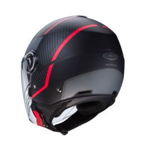 Casco CABERG RIVIERA V4X GEO MATT BLACK/RED/ANTHRACITE