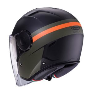 Casco CABERG SOHO ZEPHYR MATT BLACK/MILITARY GREEN/ORANGE