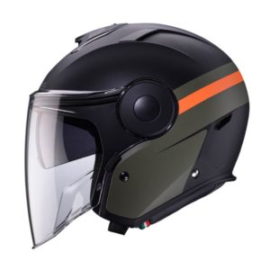 Casco CABERG SOHO ZEPHYR MATT BLACK/MILITARY GREEN/ORANGE