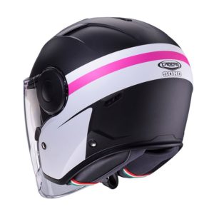 Casco CABERG SOHO ZEPHYR MATT BLACK/WHITE/FUCHSIA