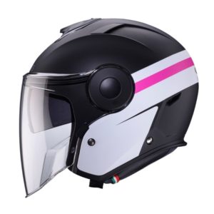 Casco CABERG SOHO ZEPHYR MATT BLACK/WHITE/FUCHSIA