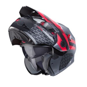 Casco CABERG TOURMAX X SARABE MATT GUN METAL/BLACK/RED