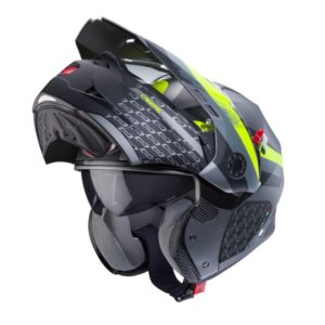 Casco CABERG TOURMAX X SARABE MATT GUN METAL/BLACK/YELLOW FLUO