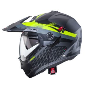 Casco CABERG TOURMAX X SARABE MATT GUN METAL/BLACK/YELLOW FLUO