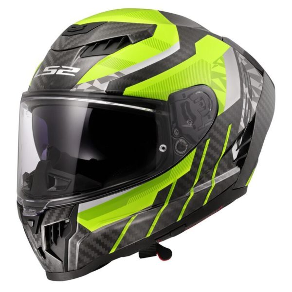 CASCO LS2 FF807 DRAGON TRAX H-V YELLOW