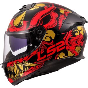 CASCO LS2 FF808 STREAM II DRAKO BLACK RED-06