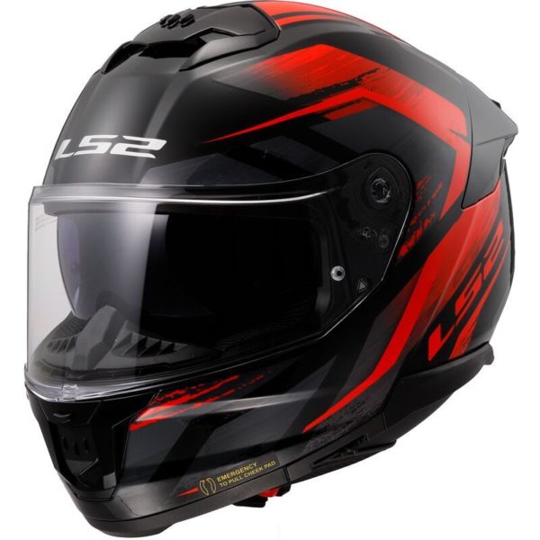 CASCO LS2 FF808 STREAM II FURY BLACK RED