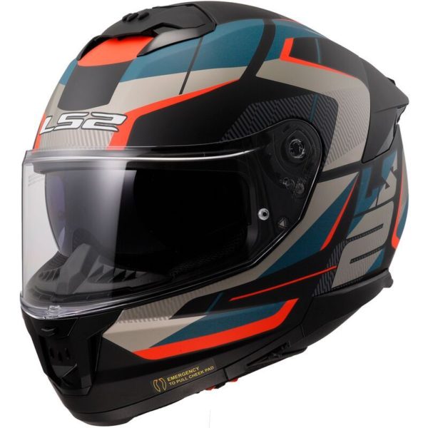 CASCO LS2 FF808 STREAM II VINTAGE ROAD MATT BLACK BLUE