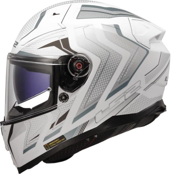 CASCO LS2 FF811 VECTOR II ALIZER  M.WHITE SILVER-06