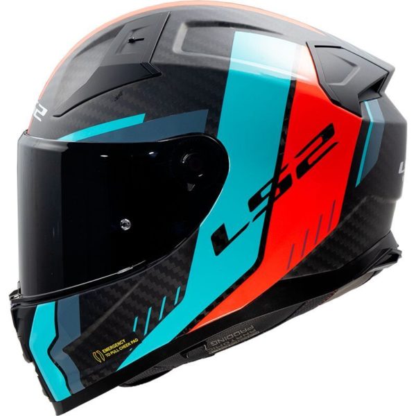 CASCO LS2 FF811 VECTOR II C GRID RED CYAN-06