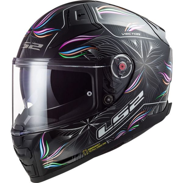 CASCO LS2 FF811 VECTOR II TROPICAL BLACK WHITE-06