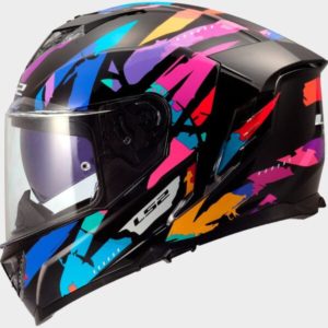 CASCO LS2 FF818 STORM III KAOS BLACK PURPLE