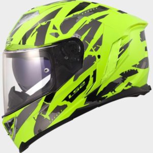 CASCO LS2 FF818 STORM III KAOS H-V YELLOW