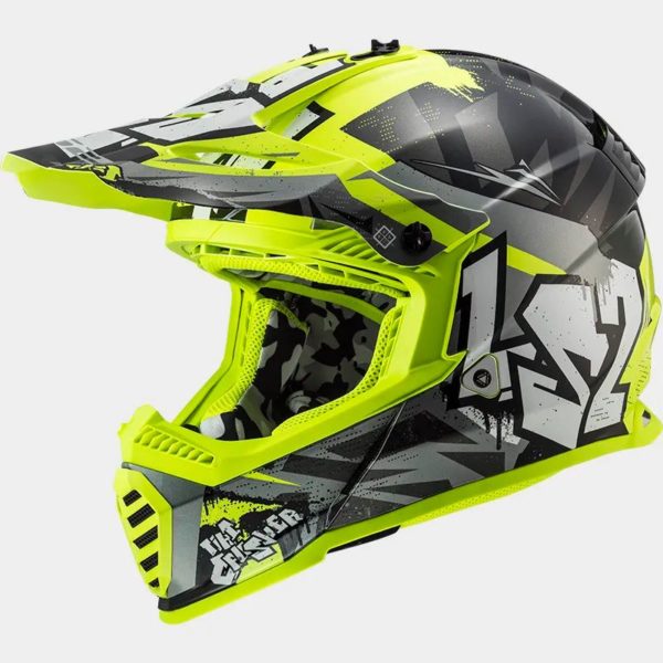 CASCO LS2 MX437 FAST II MINI CRUSHER BLACK YELLOW-06