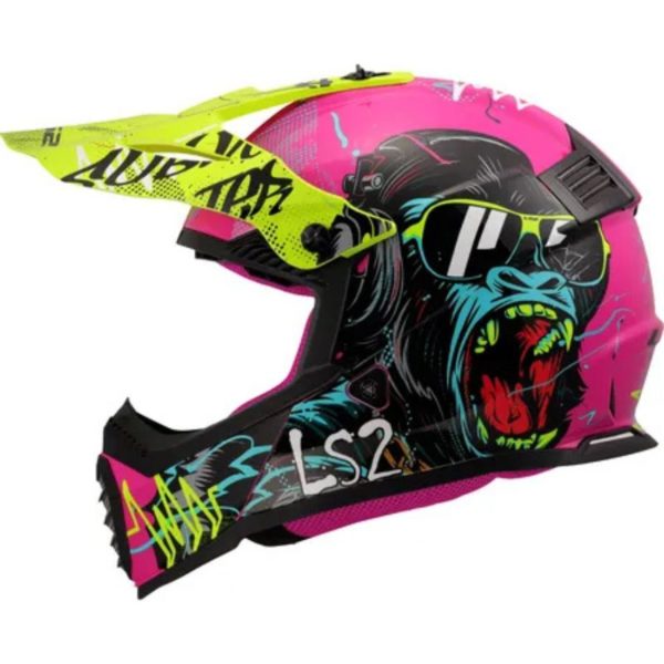 CASCO LS2 MX437 FAST II MINI GORILLA PURPLE-06