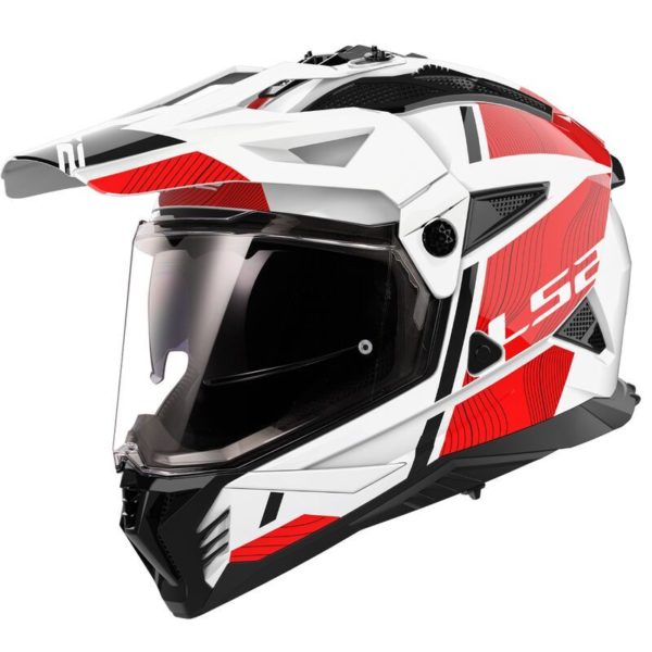 CASCO LS2 MX702 PIONEER II HILL WHITE RED -06