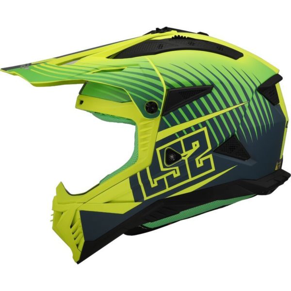 CASCO LS2 MX708 FAST II DUCK M.H-V GREEN H-V YELL.-06