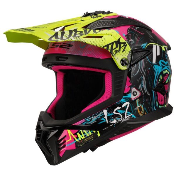 CASCO LS2 MX708 FAST II GORILLA PURPLE H-V YELLOW-06