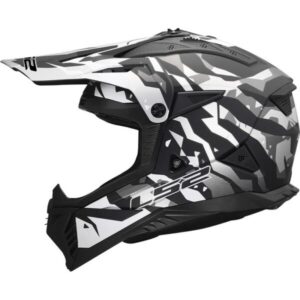 CASCO LS2 MX708 FAST II GROTESK BLACK GREY-06