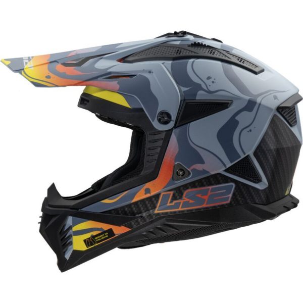 CASCO LS2 MX708 FAST II WASH MATT DARK GREY-06