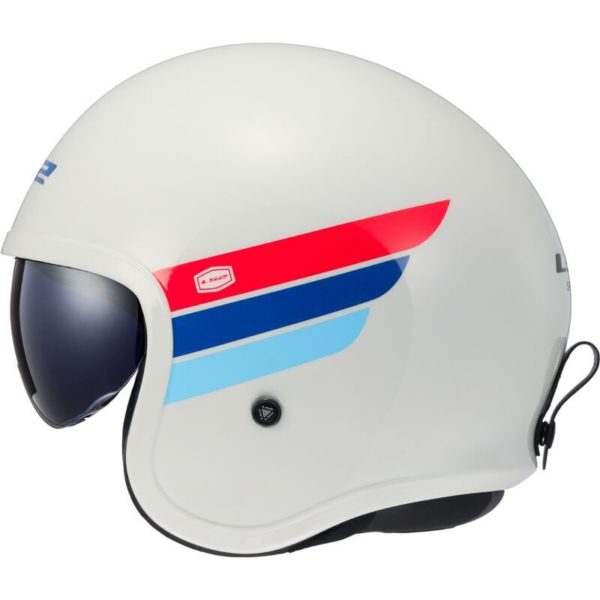 CASCO LS2 OF599 SPITFIRE II RETRO WHITE BLUE RED-06