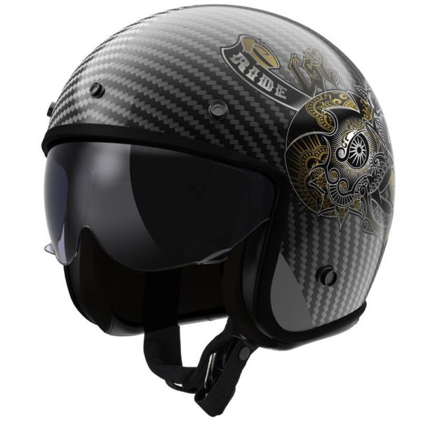 CASCO LS2 OF599 SPITFIRE II JEANS TITANIUM-06