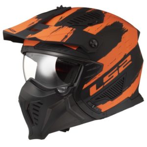 CASCO LS2 OF606 DRIFTER MUD MATT BLACK ORANGE-06