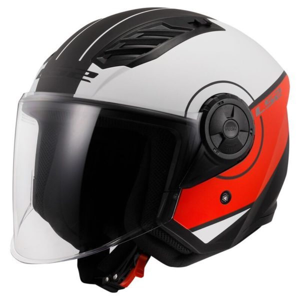 CASCO LS2 OF616 AIRFLOW II COVER MATT WHITE RED-06