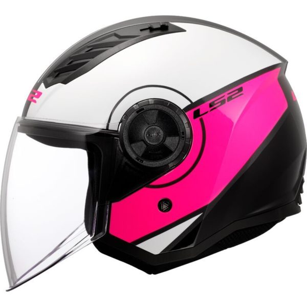 CASCO LS2 OF616 AIRFLOW II COVER WHITE PINK-06