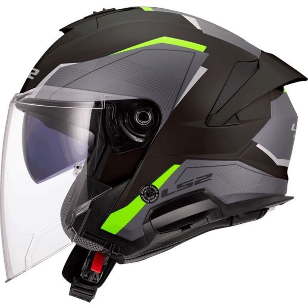 CASCO LS2 OF618 VERSO II AIR BLACK H-VIS YELLOW