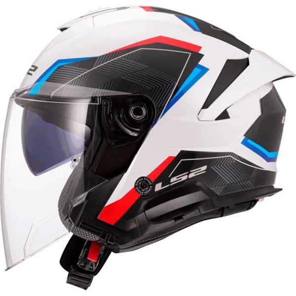 CASCO LS2 OF618 VERSO II AIR WHITE BLUE RED