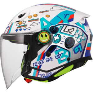 CASCO LS2 OF622 FUNNY II NEXT LEVEL WHITE