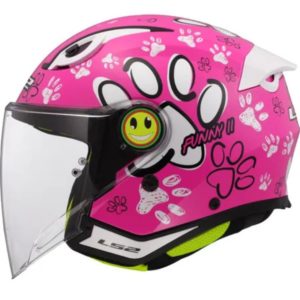 CASCO LS2 OF622 FUNNY II PAWS PINK