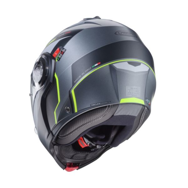 CASCO MODULAR CABERG DUKE EVO MOVE MATT GUN METAL/BLACK/YELLOW FLUO