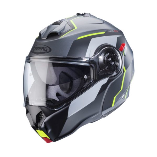 CASCO MODULAR CABERG DUKE EVO MOVE MATT GUN METAL/BLACK/YELLOW FLUO