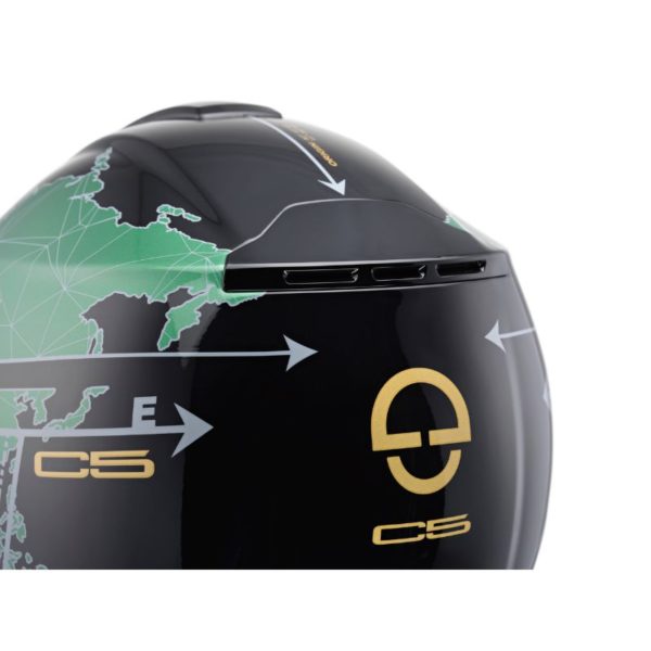 Casco Modular Schuberth C5 GLOBE VERDE BRILLO