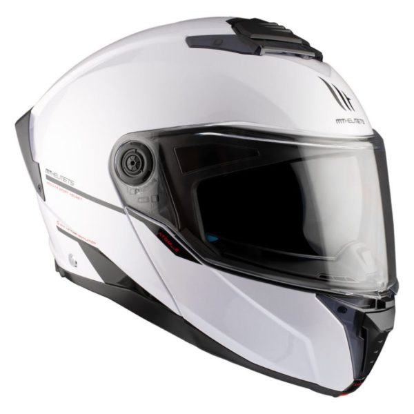 Casco MT ATOM 2 SV SOLID A0 BLANCO BRILLO