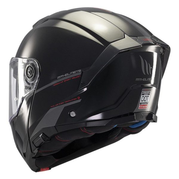 Casco MT ATOM 2 SV SOLID A1 NEGRO BRILLO