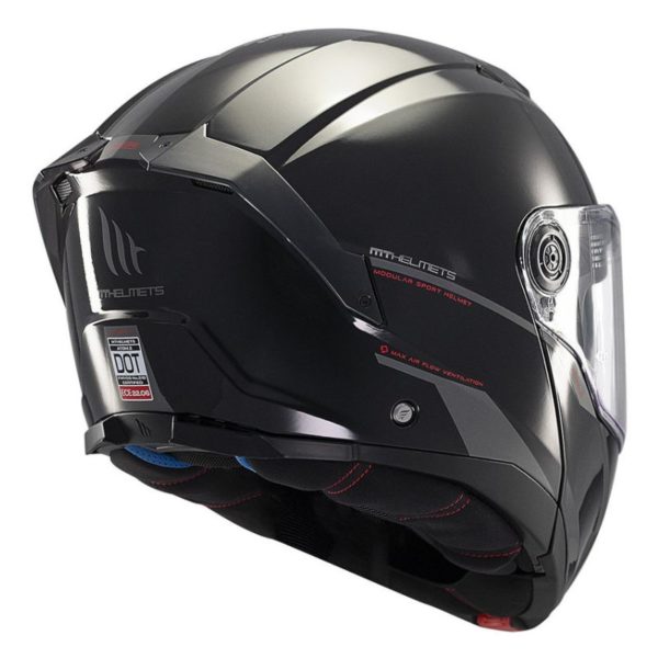 Casco MT ATOM 2 SV SOLID A1 NEGRO BRILLO