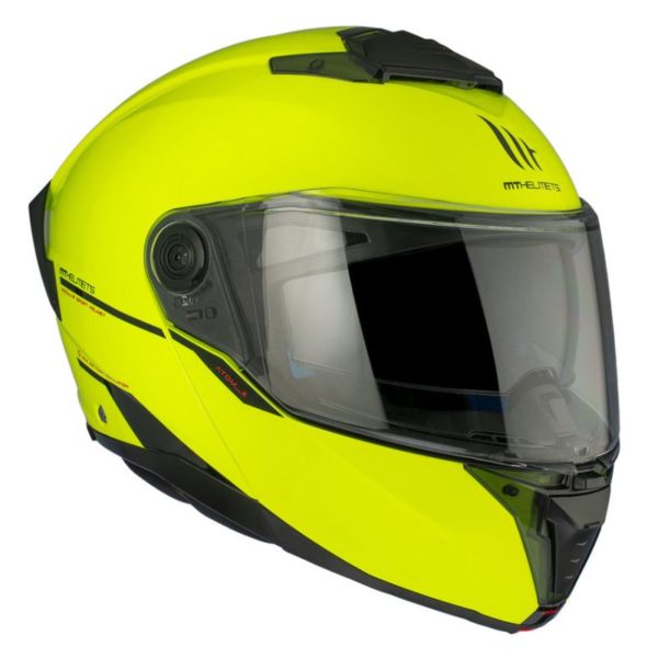 Casco MT ATOM 2 SV SOLID A3 AMARILLO FLUOR BRILLO