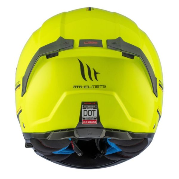 Casco MT ATOM 2 SV SOLID A3 AMARILLO FLUOR BRILLO