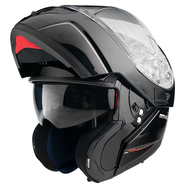 Casco MT FU401SV ATOM SV SOLID NEGRO BRILLO