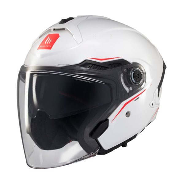 Casco MT COSMO SV SOLID A0 BLANCO BRILLO