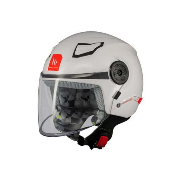 Casco MT LITE SOLID A0 BLANCO PERLA BRILLO