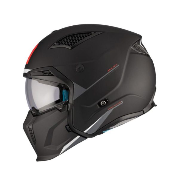 CASCO MT STREETFIGHTER SV S SOLID A1 NEGRO MATE