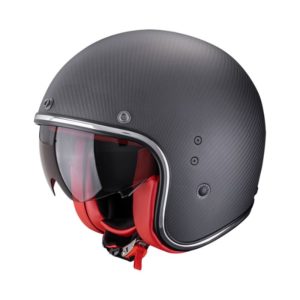 Casco Scorpion BELFAST EVO CARBON SOLID Negro mate-Rojo