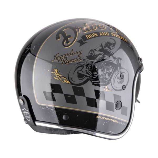 Casco Scorpion BELFAST EVO DRIVE FAST Silver Black Gold